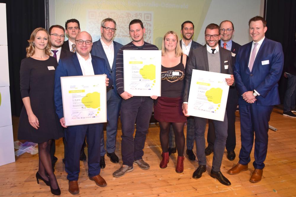 Preisverleihung des Gründerwettbewerbs der Gründungsoffensive Bergstraße-Odenwald